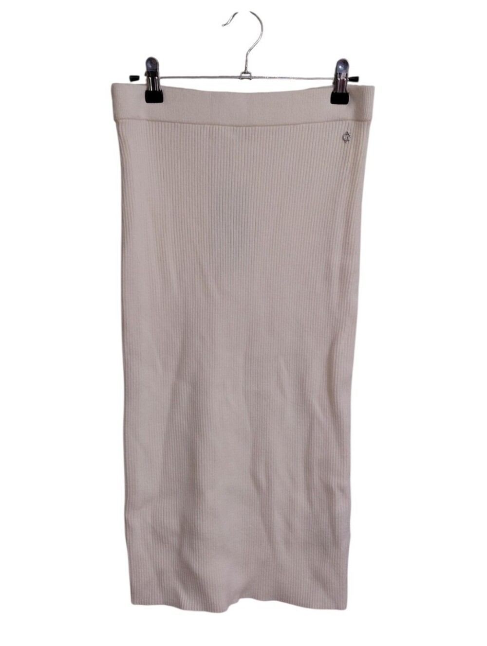 Guess Beige Ribbed Pencil Midi Skirt